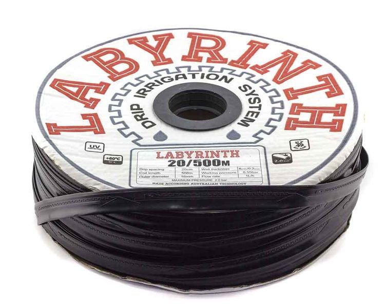 Крапельна стрічка (щільнева) 8 mill-10,15,20, 30,45 см (500 м) "Labyrinth" 20 498289994 фото